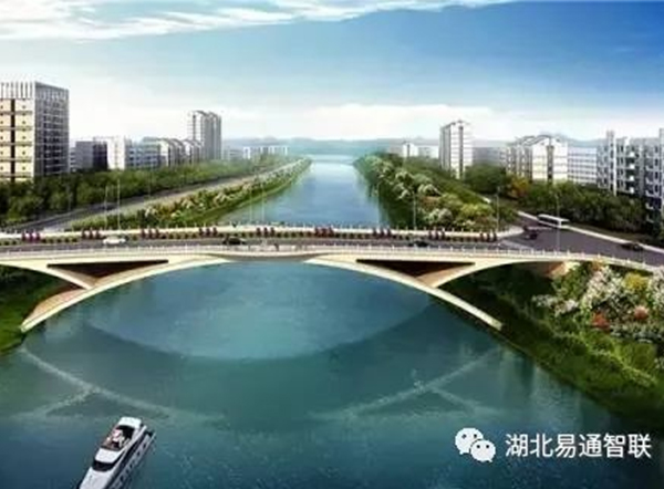 湖北易通助力廣西建工龍江六橋—精準(zhǔn)吊裝，首肋合攏